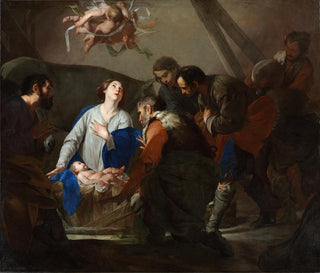 Adoration des bergers - Bernardo Cavallino — visning af kunstværket