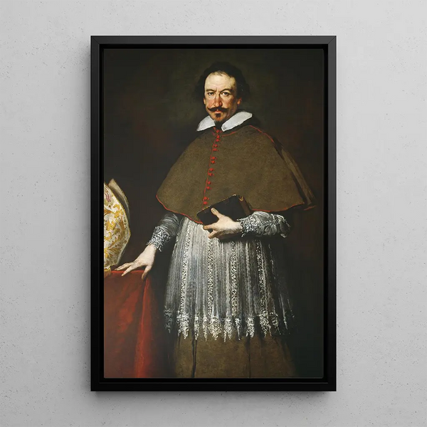 Biskop Alvise Grimani - Bernardo Strozzi — indrammet kunstværk på væggen