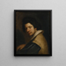Portræt af en mand iført en jordbær - Bernardo Strozzi — indrammet kunstværk på væggen