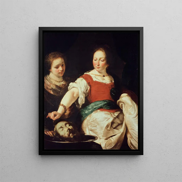 Salomé - Bernardo Strozzi — indrammet kunstværk på væggen