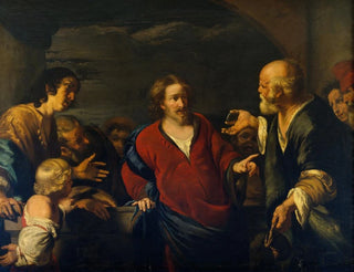 L'Offrande à la monnaie - Bernardo Strozzi — visning af kunstværket