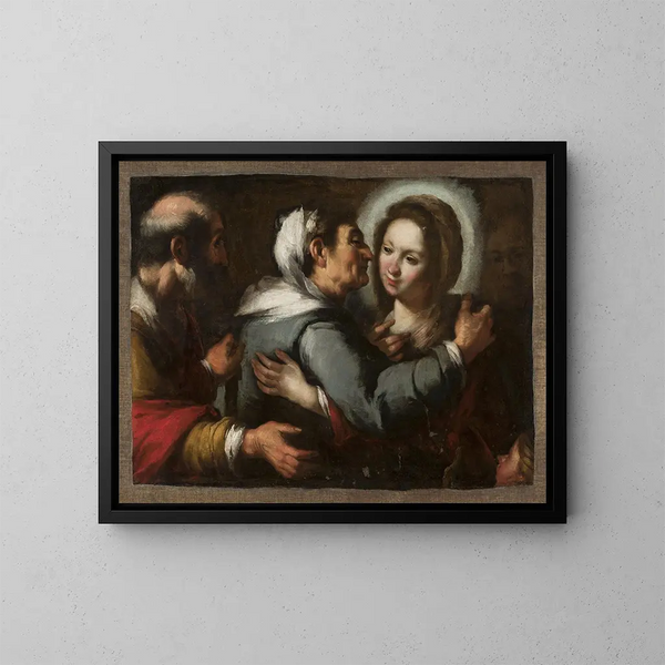 Visitation - Bernardo Strozzi — indrammet kunstværk på væggen