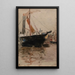 Reproduktion af maleriet af Scène de port, øen Wight - Berthe Morisot