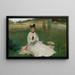 Læsning - Berthe Morisot — indrammet kunstværk på væggen