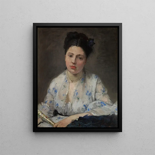 den unge kvinde - Berthe Morisot — indrammet kunstværk på væggen