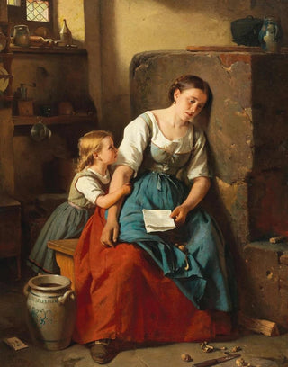 La lettre - Berthold Woltze — visning af kunstværket
