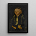 Portrait de femme - Bertil Damm — indrammet kunstværk på væggen