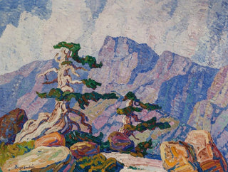 Nær grænsen for træer, Rocky Mountains, Colorado - Birger Sandzén — visning af kunstværket