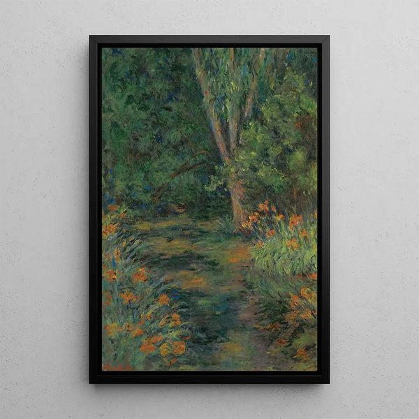 Reproduktion af maleriet af Blomsterhaven - Blanche Hoschedé-Monet