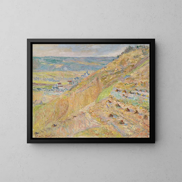 La Côte à Giverny - Blanche Hoschedé-Monet — indrammet kunstværk på væggen