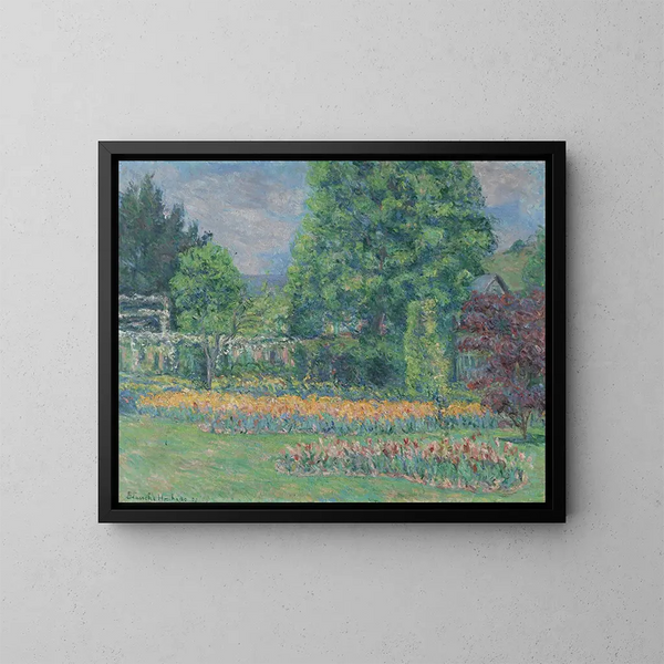 Le jardin de Giverny - Blanche Hoschedé-Monet — indrammet kunstværk på væggen