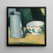 Bol og mælkekande - Paul Cézanne — indrammet kunstværk på væggen