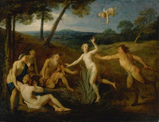 Pan og Syrinx - Bon Boullogne — visning af kunstværket