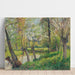 Reproduktion af maleriet Bords de l'Epte à Éragny, Soleil Couchant - Camille Pissarro