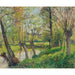Reproduktion af maleriet Bords de l'Epte à Éragny, Soleil Couchant - Camille Pissarro