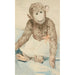 Reproduktion af maleriet Le Singe jouet - Boris Kustodiev