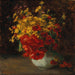 blomsterbuketten fra skoven, valmuer og gule margueritter i en vase - Olga Wisinger-Florian — vist i et interiør