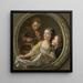 Bubbles de savon - Charles Amde Philippe Van Loo — indrammet kunstværk på væggen