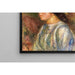 Reproduktion af maleriet af Buste af en Kvinde, Hatte med Halm - Pierre-Auguste Renoir