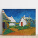 Reproduktion af maleriet Vincent van Gogh - Hvide hytter ved Saintes-Maries