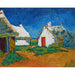 Reproduktion af maleriet Vincent van Gogh - Hvide hytter ved Saintes-Maries