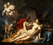 Jupiter og Callisto - Caesar van Everdingen — visning af kunstværket