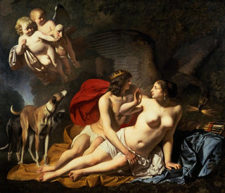 Jupiter og Callisto - Caesar van Everdingen — visning af kunstværket