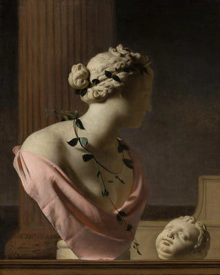 Caesar Van Everdingen - Trompe lOeil with a Bust of Venus.webp