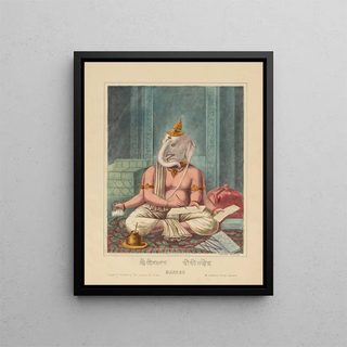 Calcutta Art Studio - Ganesha Transcribing the Mahabharata.webp