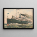 Le City of Buffalo, damper med sidehjul - Calvert Litho Co — indrammet kunstværk på væggen