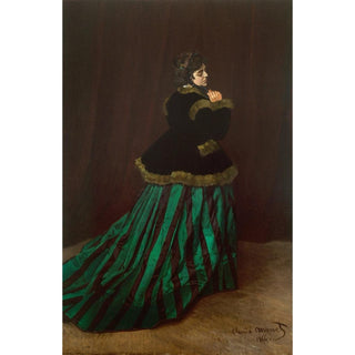 Camille La Femme à la robe verte - Claude Monet | Reproduction Tableau Décoration murale affiche copie