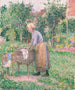 En vaskekone i Ragny - Camille Pissarro — visning af kunstværket