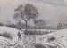 Jæger om vinteren landskab Norwood - Camille Pissarro — visning af kunstværket