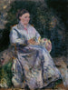 Julie Pissarro i haven - Camille Pissarro — visning af kunstværket