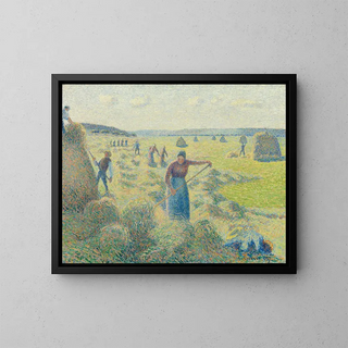La Récolte des Foins - Camille Pissarro — indrammet kunstværk på væggen