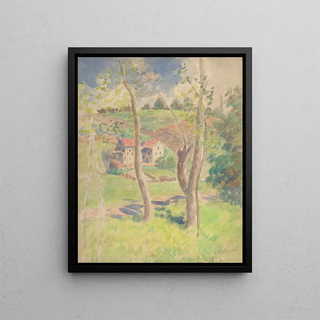 Landskabsmaleri - Camille Pissarro — indrammet kunstværk på væggen