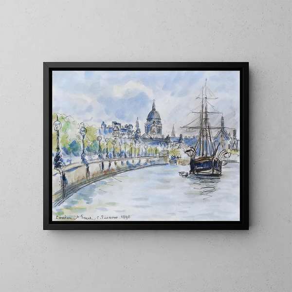 Cathédrale Saint-Paul de Londres - Camille Pissarro — indrammet kunstværk på væggen