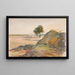 Landskabsmaleri i Éragny - Camille Pissarro — indrammet kunstværk på væggen