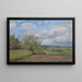 Landskabsmaleri med en ko - Camille Pissarro — indrammet kunstværk på væggen