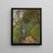 Landmandsmaleri med to høstakke (1) - Camille Pissarro — indrammet kunstværk på væggen