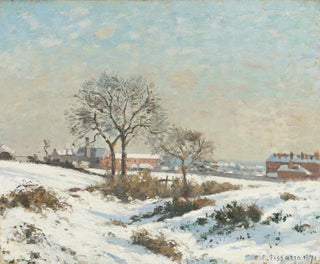 Landskab med sne i South Norwood - Camille Pissarro — visning af kunstværket