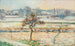 Vue sur le village de Bazincourt sous la neige - Camille Pissarro — visning af kunstværket