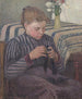 Kvinde reparatør - Camille Pissarro — visning af kunstværket