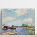 Reproduktion af maleriet af Canal du Loing à Saint-Mammès - Alfred Sisley