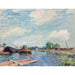 Reproduktion af maleriet af Canal du Loing à Saint-Mammès - Alfred Sisley