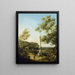 Landskab engelsk Capriccio med en søjle - Canaletto — indrammet kunstværk på væggen