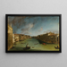 Grand Canal fra Palazzo Balbi mod Rialto - Canaletto — indrammet kunstværk på væggen