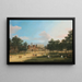 London Maleri, udsigt over den gamle Horse Guards og Banqueting Hall i Whitehall fra St James Park - Canaletto — indrammet kunstværk på væggen