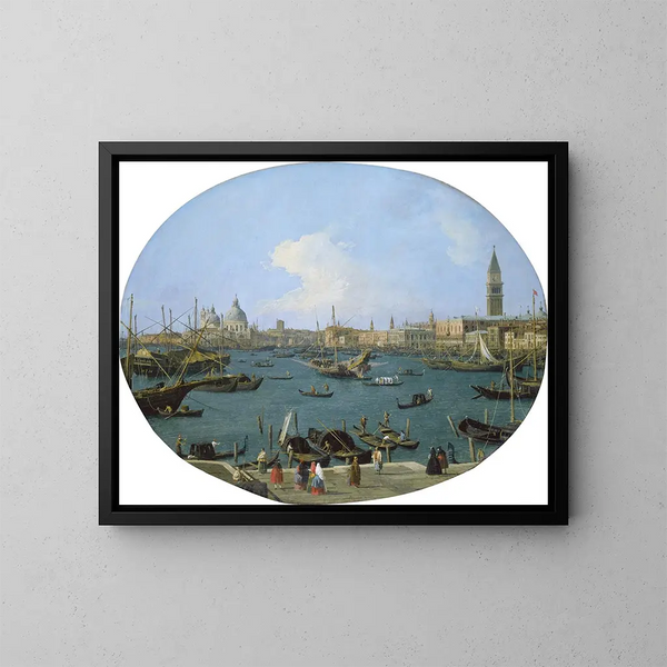 Vue depuis le Bacino di San Marco à Venise - Canaletto — indrammet kunstværk på væggen