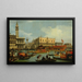Canaletto - Le Bucentaure, der vender tilbage til molen på Kristi Himmelfartsdag — indrammet kunstværk på væggen